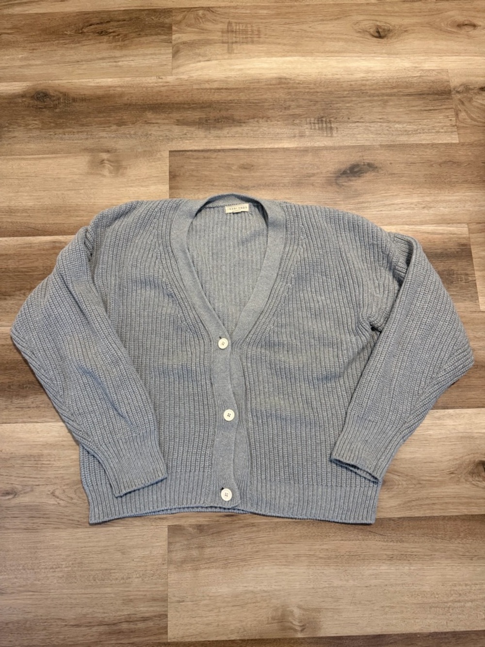 Tradlands Shelter Cardigan Sweater Grey Ribbed Women’s Medium